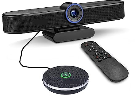 DCDCD 4K Ultra-Wide Angle Conference Webcam 8MP 5x Digital Zoom With Auto Framing USB PC Webcam Living Streaming(B)