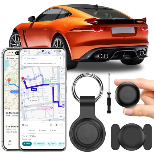 Air Tracker Android, GPS-Tracker für Android & iOS Dual-System kompatibel,Auto GPS Tracker Echtzeit Tracker Tags Globale Abdeckung Verstecktes Auto Ortungsgerät Keine monatliche Gebühr oder Abonnement
