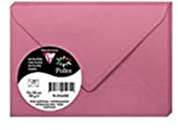 Clairefontaine 55650C Paquet de 20 Enveloppes Mini Format 7,5x10 Rose Hortensia - 120g/m² - Fermeture gommée - Invitation Evènements et Correspondance - Gamme Pollen - Papier Lisse