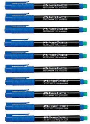 10 FABER-CASTELL MULTIMARK / blau / 0,6 mm