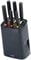 Joseph Joseph 10125 Lockblock Messerblock mit Kindersicherung inklusive 6 Messer, Edelstahl 14 x 14 x 36 cm 7 Einheiten, Dunkelgrau