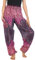 Lofbaz Damen Haremshose mit gesmoktem Boho Hosen Rose 2 Violett Size L