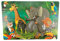 Puzzle Dschungel aus Holz, mit 24 Teilen - Holzpuzzle, Legepuzzle, Steckpuzzle mit verschiedenen exotischen Tieren für Kinder ab 3 Jahren