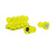 Small Yellow Acrylic Push Pin Magnet for Fridge, Whiteboard, Noticeboard, Filing Cabinet - 11mm dia x 17mm tall - Pack of 10
