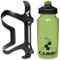 Cube HPA Anodised Side Loading Cage - Black & Icon Bottle - Green, 500ml / Alloy Lightweight Bicycle Cycling Cycle Bike MTB Mountain Road Water Drink Flask Bidon Bracket Mount Holder HPP Accessories