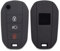 Coque de Silicone Cover Clé pour Télécommande Citroen Cactus C3 C4 C5 C6 C8 C4L DS3 DS4 DS5 Picasso Xsara Peugeot 208 301 308 408 508 2008 3008 5008 RCZ - 3 Boutons (Noir)