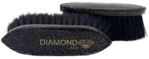 Haas Diamond Noir mit 5 cm Langen Rosshaarborsten und goldfarbenen Glitter