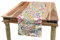 ABAKUHAUS Bunt Tischläufer, Kreis und Punkt-Frühling, Esszimmer Küche Rechteckiger Dekorativer Tischläufer, 40 x 225 cm, Pink Braun Gelb