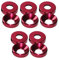 Rondelle concave M4 in alluminio anodizzato, rondelle svasate per paraurti e vano motore, confezione da 10 pezzi (rosso)