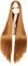 MapofBeauty 40 Zoll/100cm Schnitzen Lange Cosplay Anime Kostüm Party Perücke (Goldene Orange)