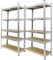 ECD Germany 2 x Scaffale Officina Carichi Oggetti Pesanti Lavoro Garage Magazzino Scantinato - 180x90x40 cm - Portata max. 750kg - Scaffalatura 5 Ripiani Metallo Senza Bullone Pannelli in MDF Robusto