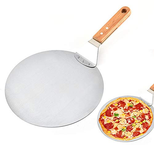 Pizzaschneider, Edelstahl, Backschaufel, Pizzaschaufel, rund, Kuchentransfer zum Backen von hausgemachter Pizza