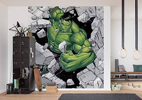 Komar Marvel Vlies Fototapete - Hulk Breaker - Größe: 250 x 280 cm (Breite x Höhe) - Kinderzimmer, Kindertapete, Superheld- IADX5-060