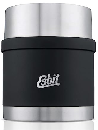 Esbit Thermobehälter Sculptor für Essen - Warmhaltebehälter 500 ml in Schwarz - aus Edelstahl für warme und kalte Speisen