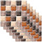 Liwein 30 Pezzi Adesivi per Piastrelle Cucina 20x20cm Mattonelle Sticker Autoadesivo Mattonelle Parete Adesivi per Piastrelle per Bagno Cucina (Mosaico Di Caffè Grigio)
