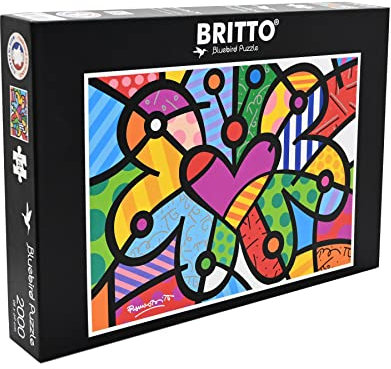 Puzzle 2000 Teile - Romero Britto - Heart Butterfly