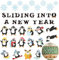 Haooryx Weihnachts-Winter-Schneepinguin-Bulletinbret-Set - 92 Stück Weihnachten Winter Saisonale Verzauberung Klassenräume Feiern Weihnachtsdeko Winterthema Weihnachtszauber Winterdeko Weihnachtsfeier