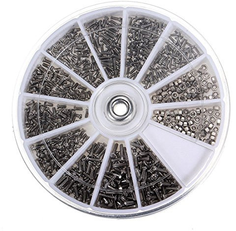 Batto 12 stili 600pcs viti in acciaio inox set macchina viti per PC cellulare occhiali