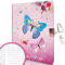 GINMLYDA Secret Diary for Girls with Lock, 7 x 5.25 Inches 160 Pages Girls Gifts Diary with Lock Butterfly Girls Journal Kids Notebook for Girls Birthday Presents 6-10 Years Old