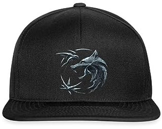 Spreadshirt The Witcher Emblem Logo Geralt, Ciri Und Yennefer Snapback Cap, One Size, Schwarz/Schwarz