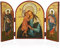 NKlaus Gottesmutter Die Suche nach den Verlorenen Ikone Triptychon Holz 25x16cm 13809