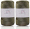 Makromecity Lot de 2 brins de fil pour macramé - 2 mm x 230 m - En polyester de qualité supérieure - Fil polypropylène - Pour travaux manuels, décorations de maison, assiettes de table, sac à main,