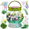 Amitié Lane Fairy Garden Kit – DIY beleuchtetes Terrarium-Set für Kinder – Feengeschenke für Mädchen im Alter von 5, 6–8 Jahren, kleines Mädchen, Spielzeug, Basteln für Mädchen, Geburtstagsgeschenk