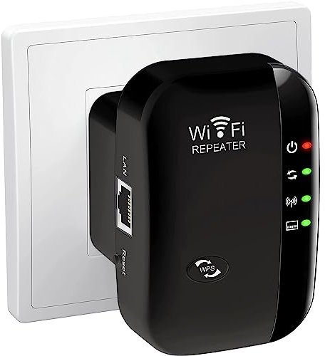 2023 Newest WiFi Extender, WiFi Repeater, WiFi Booster,Covers Up to 3000 Sq.ft and 45 Devices, Internet Booster - with Ethernet Port, Quick Setup, Home Wireless Signal Booster - Black