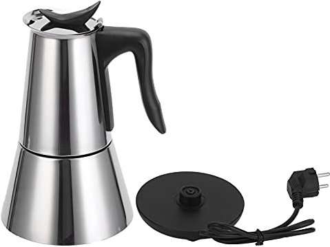 Cafetera de 300 Ml, Cafetera Eléctrica de Acero Inoxidable, Cafetera Casera, Cafetera Italiana de Moca Exprés, Tetera de café de Acero Inoxidable para Uso Doméstico en la Cocina