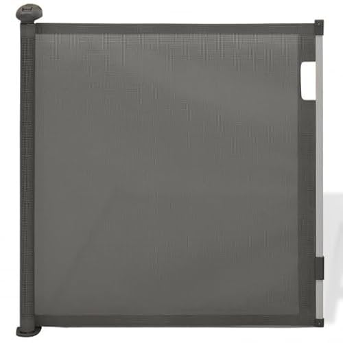 IDMarket - Barrière de sécurité rétractable pour Animaux domestiques 130 cm Gris