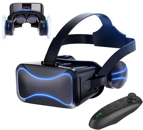 vzfit Auriculares inalámbricos VR, Gafas VR para niños, Gafas VR para teléfono con Distancia interpupilar Ajustable, Jue de Gafas de Realidad Virtual para niños y Adultos para experimentar la