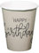 Folat 68681 Geburtstag Dekoration Schwarz, Creme, Champagner Gold - Becher - Crème Noir - 250 ml - 8 Stück - EIN schickes und charmantes Happy Birthday Geschirr