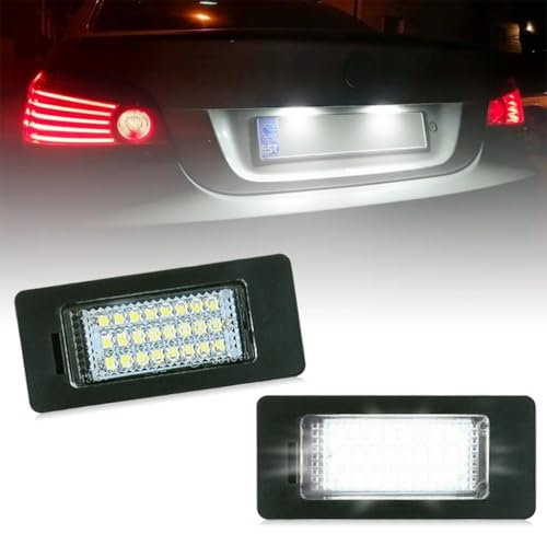 DUOMAICN 2 Stück Kennzeichenbeleuchtung Canbus Nummernschildlampe Kompatibel mit BMW E92 E93 F30 F31 F45 E39 E60 F11 E70 X5 E84 X1 E82 F22 E90 E91 E61 F10
