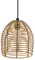 Spetebo LED Garten Deko Leuchte mit Rattan Optik - 18 x 16 cm - Hängeleuchte für Außen und Innen warm weiß mit Timer - Outdoor Deckenleuchte Pendelleuchte Lampe Batterie betrieben zum Hängen