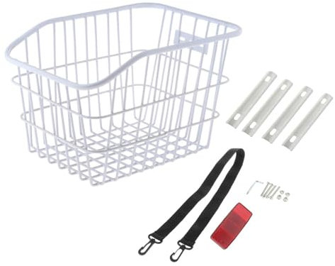 LOVIVER Gepäckträger hinten, Fahrradkorb, Haustierträger, Takeaway-Träger, Fahrradgepäckträgertasche, Fahrradtasche für Reisen, Mountainbikes, Rennräder, Weiß