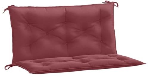vidaXL Gartenbank-Auflagen 2 STK. Melange Weinrot 100x50x7 cm Stoff