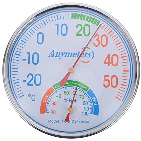 OFFSCH Medidor De Humedad Para Sauna Exterior De 128 Mm De Diámetro Medidor De Temperatura De Alta Precisión