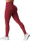 ZAAYO Damen Sport Leggings Nahtlose Scrunch Butt Leggings High Waist Booty Lifting Po Push Up Gym Sporthose Scharlachrot S