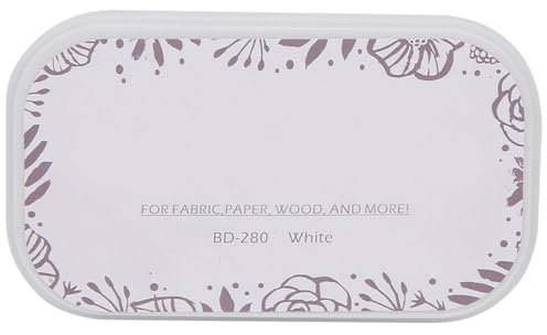 Bastel-Stempelkissen, Gummi-Stempelkissen, Farbiger Stempelkissen-Schwamm für Stempelpapier, Stoff (BD-280 Porzellan weiß)