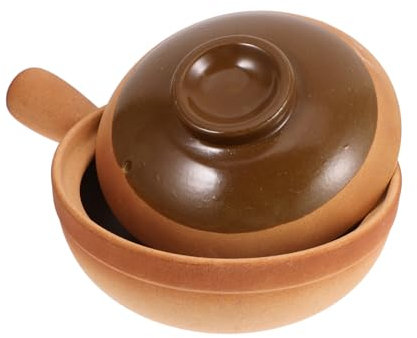 Cabilock Olla Arrocera De Piedra Ollas De Terracota Ollas De Barro Utensilios De Cocina De Olla De Barro Olla De Cocina Tradicional Olla De Sopa Pequeña Ollas Con Tapas Cerámica Light Brown
