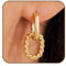Kabwea 18K Oval Goldene Ohrringe Für Damen, 925 Sterling Silber Post, Leichte Und Hypoallergene Ohrstecker, Ideal Als Schickes Modeaccessoire
