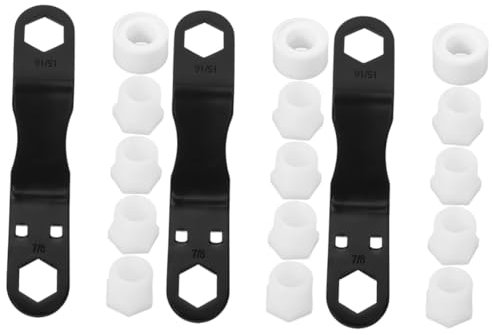 ULTECHNOVO 3 Sätze Doppelend-pentaschlüssel Kette Stange Rohrzange Waschbecken Entblocker Waschbecken Stecker Ablassschraube Kabellos Stopper Entfernung Installation Reiniger Black Kunststoff