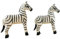 OSOLADY 2stücke Holz-Zebra Figurine Für Kreative Raumgestaltung Handgefertigte Deko Für Wohnzimmer Und Büro Teiliges Einzigartiges Ornament Für Stilvolle Wohnakzente