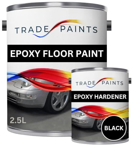 2 Pack Epoxy Garage Concrete Floor Paint - 2.5 Litre (Black)