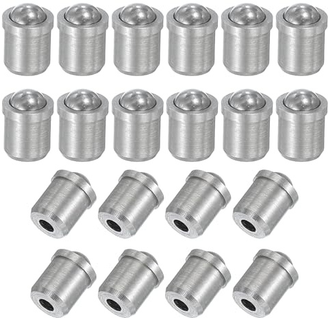PATIKIL 20 Pcs Ball Plungers 304 Stainless Steel Ball Point Spring Plungers Cabinet Ball Catch Latch Catcher for Door Closet Drawer (5x6mm)