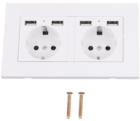 Daijianbin IP66 16 A 250 V resistente al agua enchufe de pared exterior con 2 puertos USB para estilo alemán