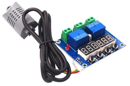 NVOQILIN Thermostat-Modul, Thermometer, Hygrometer, Steuerplatine, Temperatur-Feuchtigkeitsregler, Relais, genaue integrierte Sensoren