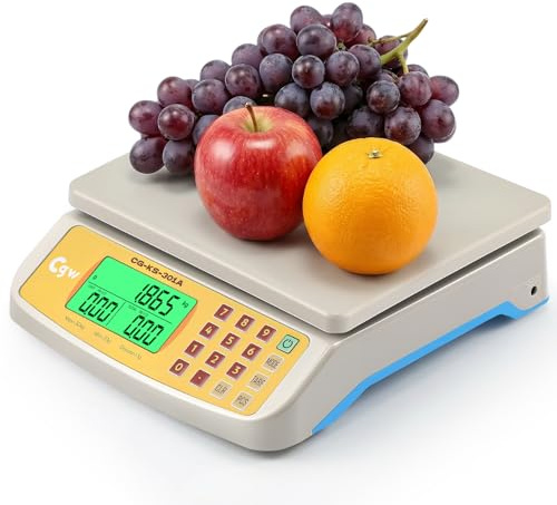 CGOLDENWALL 30kg/1g Báscula para Alimentos Digital - KG/LB/OZ, Conteo 7 Tara