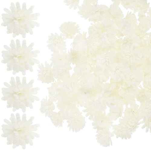 ORFOFE Mini Artificial Daisy Flower Diffuser 100Pcs Milk White PE Foam Essential Oil Diffusers for Office Desk and Bathroom Air Freshener