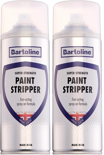 Bartoline Paint Stripper Spray 400ml – Fast-Acting Paint Remover for Wood, Metal, Masonry and DIY Restoration Projects (Pack of 2)